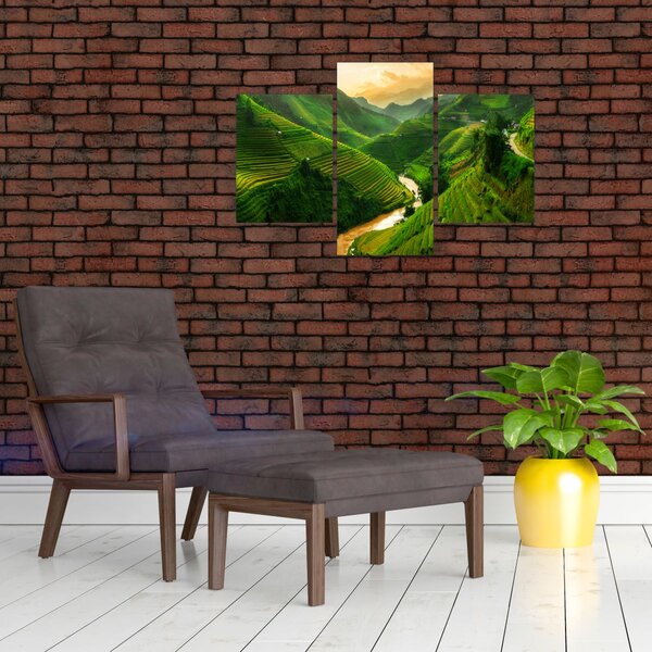 Obraz - Ryžové terasy Mu Cang Chai (90x60 cm)