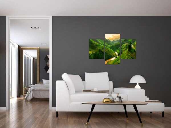 Obraz - Ryžové terasy Mu Cang Chai (90x60 cm)