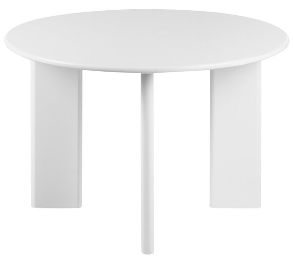 Jedálenský stôl biely MDF oceľový rám ø 120 cm okrúhly moderný škandinávsky štýl