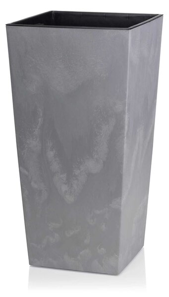 PLASTOVÝ KVETINÁČ PORTO SADA 3KS 67,7X35 CM+46,5X25 CM+57X30 CM IMITÁCIA BETÓNU SIVÁ