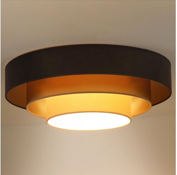 Duolla - LED Stropné svietidlo LUNETA LED/26W/230V pr. 60 cm 4000K hnedá/zlatá