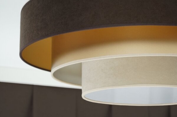 Duolla - LED Stropné svietidlo LUNETA LED/26W/230V pr. 60 cm 4000K hnedá/zlatá