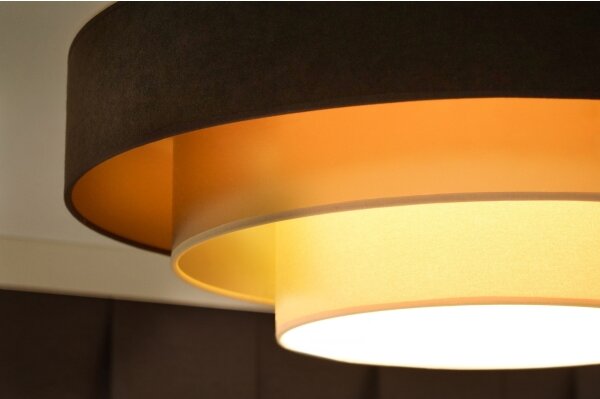 Duolla - LED Stropné svietidlo LUNETA LED/26W/230V pr. 60 cm 4000K hnedá/zlatá