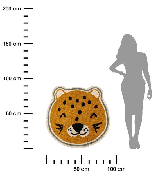 Detský koberec Leopard, (fi) 90 cm, viacfarebná