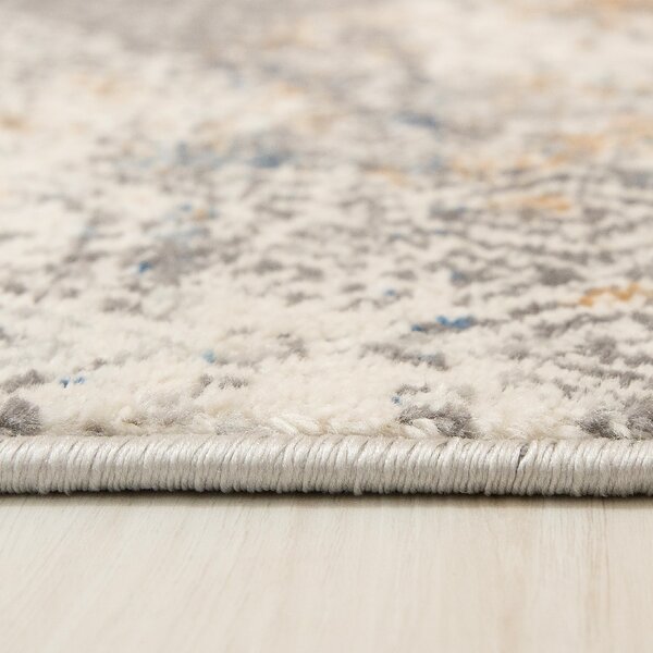 TA Koberec G500B WHITE/D_BLUE PORTLAND HIL Biely Obdĺžnikový Rozmer: 80x150 cm
