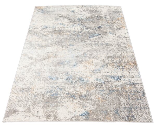 TA Koberec G500B WHITE/D_BLUE PORTLAND HIL Biely Obdĺžnikový Rozmer: 80x150 cm