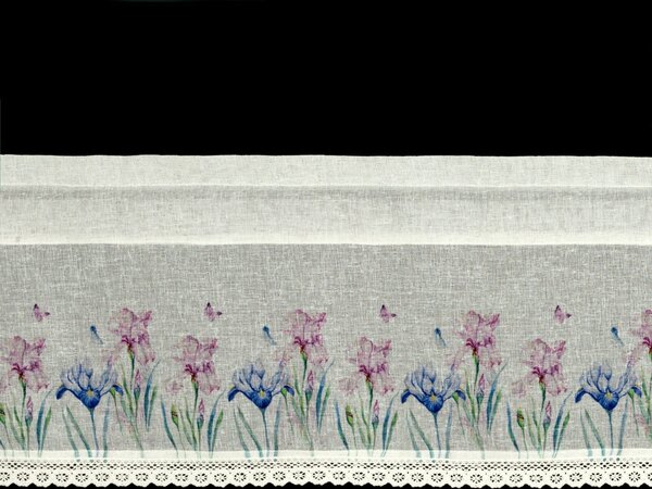 KRÁTKA ZÁCLONA NA PÁSKE DOLOREZ 150X30 CM KVETY