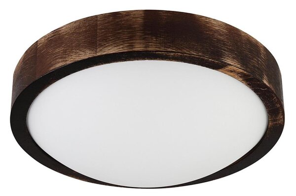 LED stropné svietidlo OAK SMOKY SLIM LED/20W/230V 4000K pr. 27 cm dub/tmavohnedá