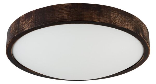 Stropné svietidlo OAK SMOKY SLIM 2xE27/15W/230V priemer 37 cm dub/tmavohnedá