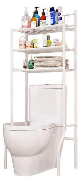 KONDELA Regál nad WC, biela, REMIN