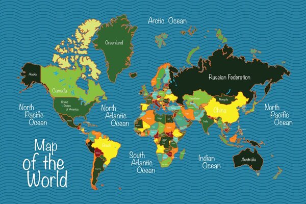 Obraz na korku štýlová mapa