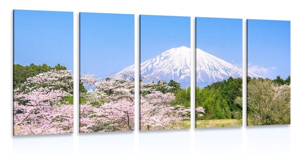 5-dielny obraz sopka Fuji