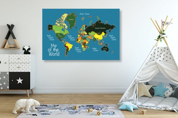 Obraz na korku štýlová mapa