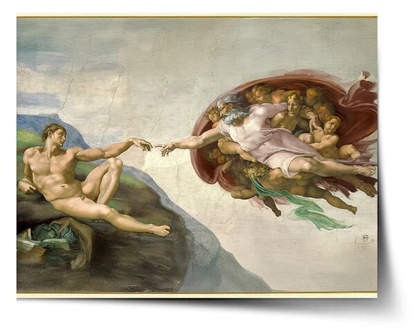 Sablio Plagát Stvorenie Adama - Michelangelo Buonarroti - 60x40 cm