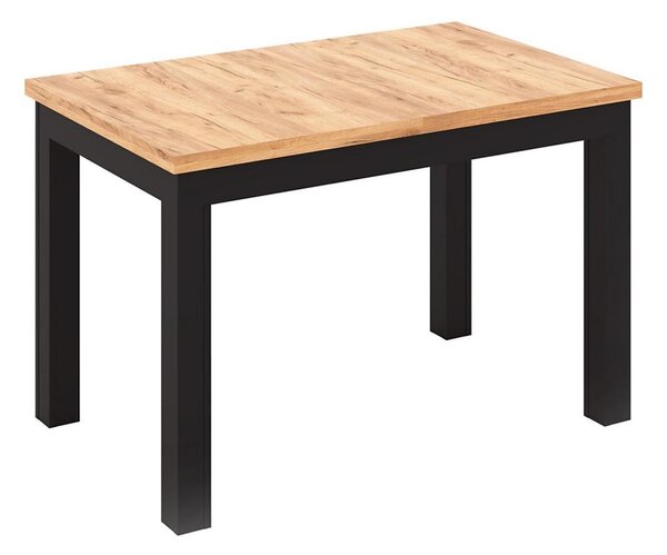Rozkladací jedálenský stôl DOO 120/160x75 cm dub artisan/čierna