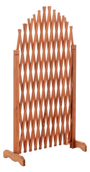 KONDELA Mriežková zástena, hnedá/drevo, 250 cm, KEJLY