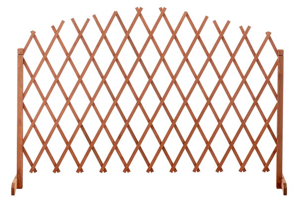 KONDELA Mriežková zástena, hnedá/drevo, 250 cm, KEJLY