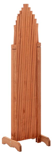 KONDELA Mriežková zástena, hnedá/drevo, 250 cm, KEJLY