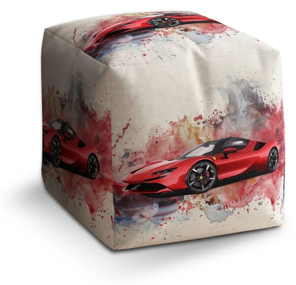 Sablio Taburet Cube Ferrari Paint - 40x40x40 cm