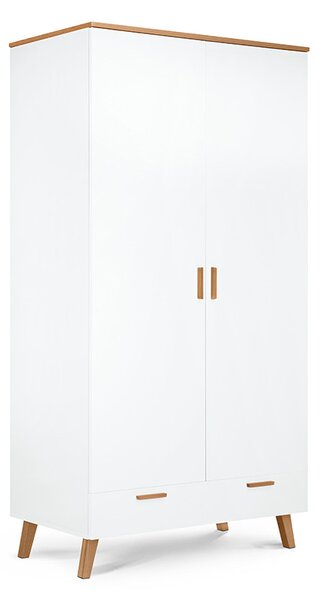 KONSIMO Skriňa so zásuvkou FRISK biela 100 x 195 x 58 cm