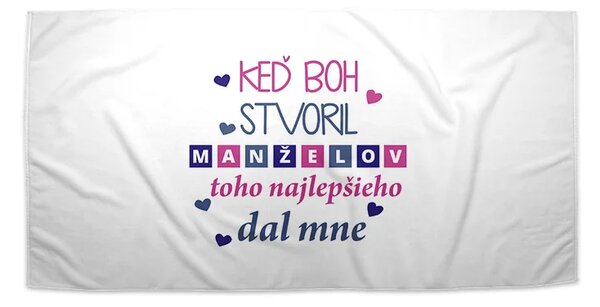 Sablio Uterák Keď Boh stvoril manželov - 30x50 cm