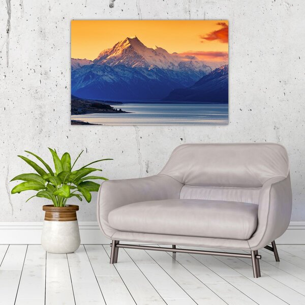 Obraz - Jazero Pukaki (90x60 cm)