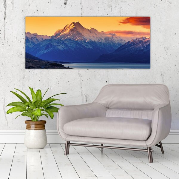 Obraz - Jazero Pukaki (120x50 cm)
