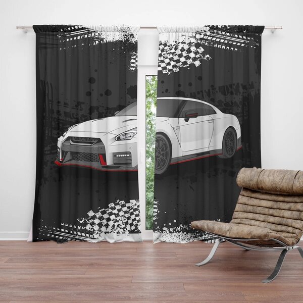 Sablio Záves Nissan GTR 35 Čierny: 2ks 140x250cm
