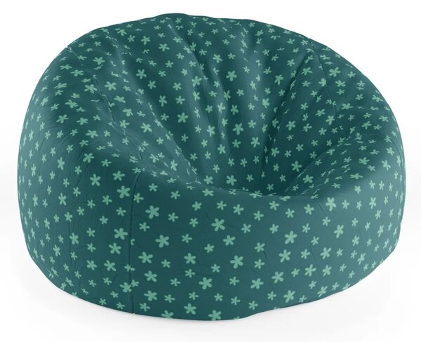 Sablio Sedací vak Cocoon Zelené hviezdy - 75 x 45 x 35 cm