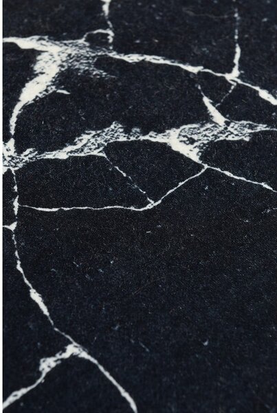 Čierno-biela kúpeľňová predložka s motívom mramoru Foutastic Marble, 60 x 40 cm