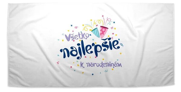 Sablio Uterák Všetko najlepšie k sviatku - 30x50 cm