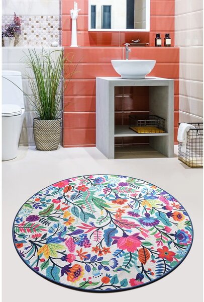 Kúpeľňová predložka Foutastic Wild Garden Circle, ø 100 cm