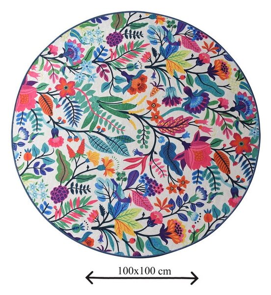 Kúpeľňová predložka Foutastic Wild Garden Circle, ø 100 cm