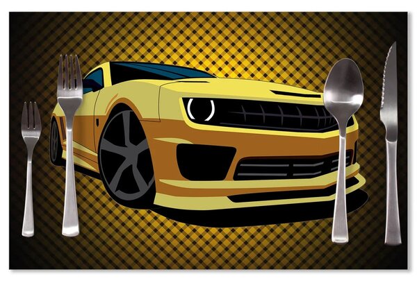 Sablio Prestieranie Chevrolet Camaro Žltá mriežka: 40x30cm