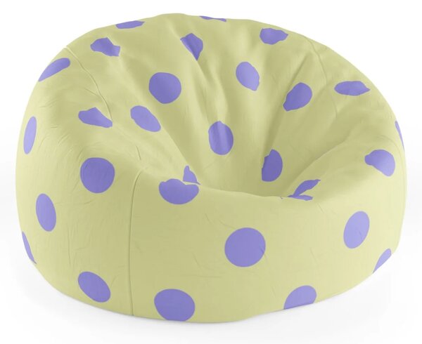 Sablio Sedací vak Cocoon Fialové bodky - 75 x 45 x 35 cm