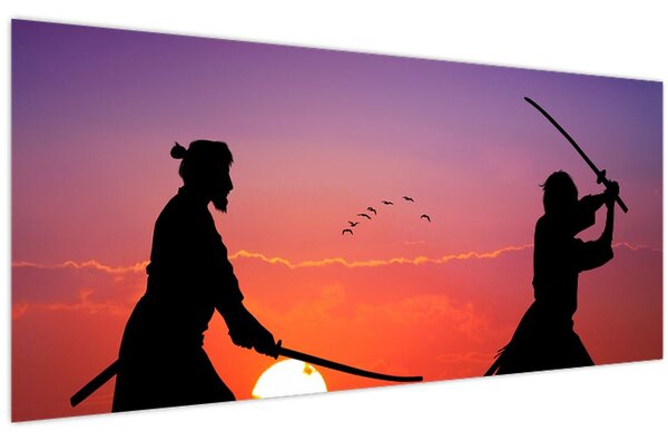 Obraz - Samuraji (120x50 cm)