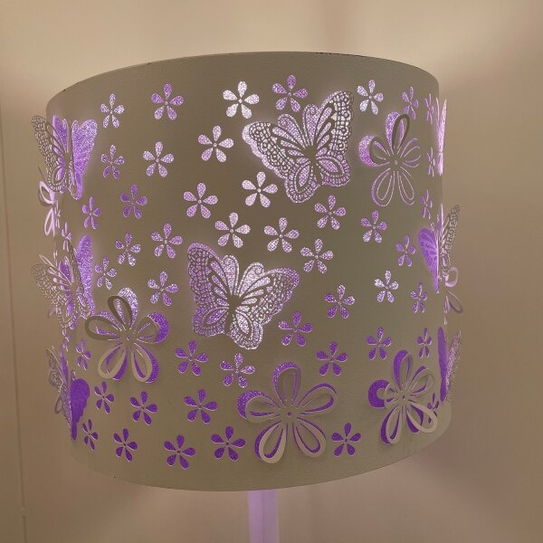 ONLI - Stojacia lampa TITILLA 1xE27/22W/230V fialová/biela