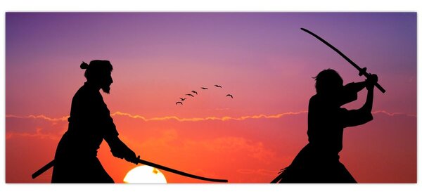 Obraz - Samuraji (120x50 cm)