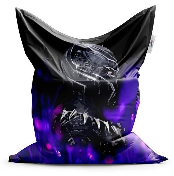 Sablio Sedací vak BLACK PANTHER Fialová luminiscencia - 150x100 cm