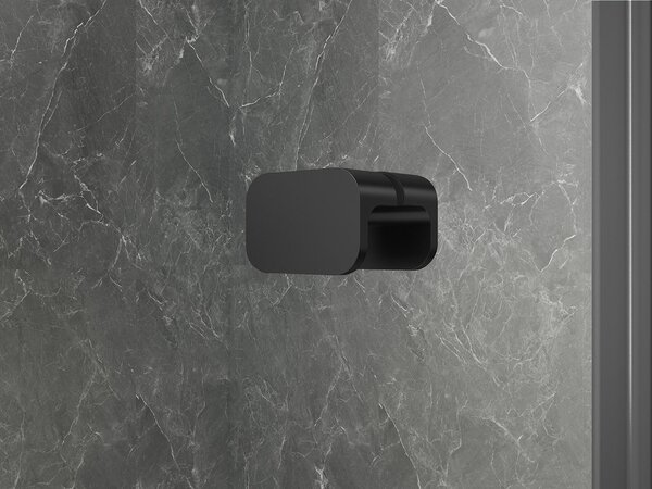 Polysan Polysan, GLOBE BLACK štvorcová sprchová zástena 800x800mm, matné sklo, pravé, GB1080-3215MRB