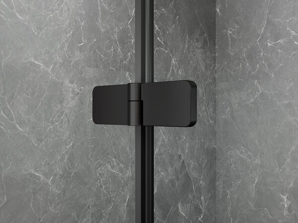 Polysan Polysan, GLOBE BLACK štvorcová sprchová zástena 800x800mm, matné sklo, pravé, GB1080-3215MRB