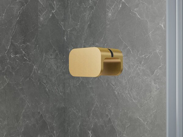 Polysan Polysan, GLOBE GOLD MATT štvorcová sprchová zástena 800x800mm, číre sklo, ľavá, GB1080-3215LG
