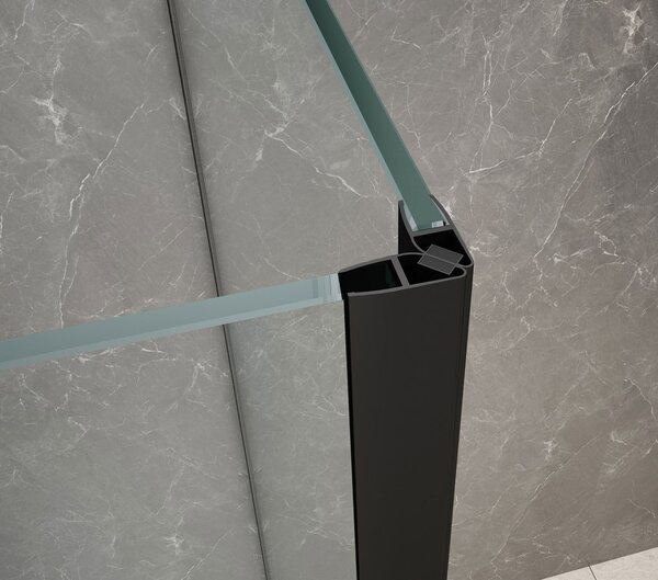 Polysan Polysan, GLOBE GUN METAL štvorcová sprchová zástena 800x800mm, matné sklo, pravé, GB1080-3215MRGM