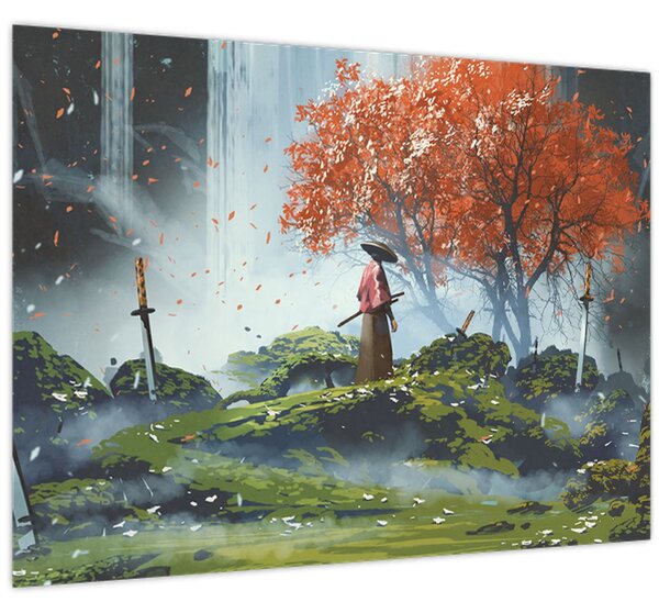 Obraz - Ilustrácie záhrady mečov (70x50 cm)
