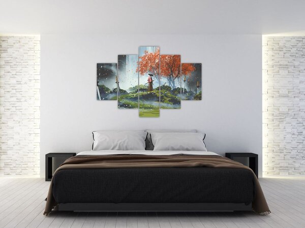 Obraz - Ilustrácie záhrady mečov (150x105 cm)