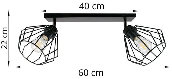 Bodové svietidlo Nuvola, 2x drôtené tienidlo (výber z 3 farieb), (možnosť polohovania)