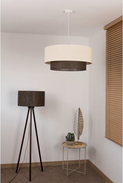 Brilagi - LED luster na lane BOHO STYLE 3xE27/15W/230V pr. 60 cm krémová/hnedá