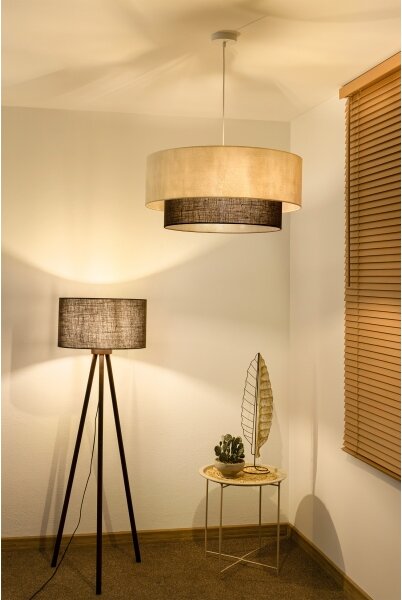 Brilagi - LED luster na lane BOHO STYLE 3xE27/15W/230V pr. 60 cm krémová/hnedá