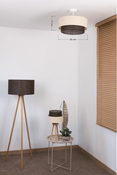 Brilagi - LED prisadený luster BOHO STYLE 1xE27/15W/230V priemer 40 cm krémová/hnedá