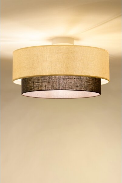 Brilagi - LED Stropné svietidlo BOHO STYLE 1xE27/15W/230V pr. 40 cm krémové/hnedé